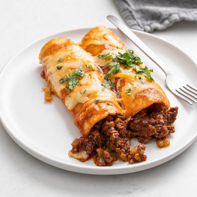Enchiladas with Meat Dinner.
